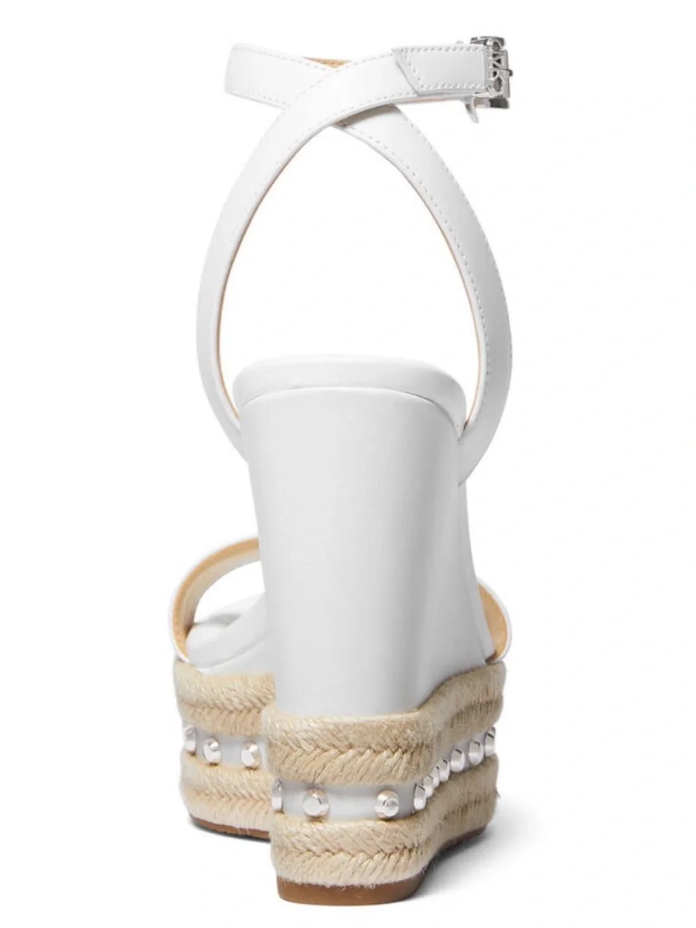 Size 9.5 Michael Kors White Wedge Espadrille Sandals
